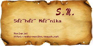 Sáhó Mónika névjegykártya
